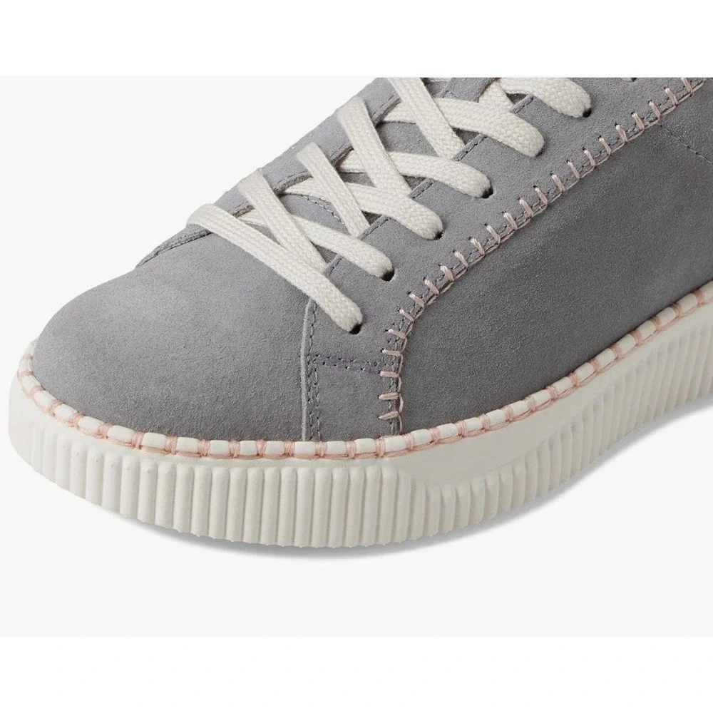 Sofft Sneaker‎ Womens 6 EU 37 Frazier Chambray Silver Gray Suede New